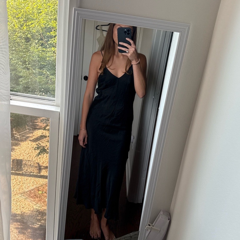 Vintage Silk Slip Midi Dress